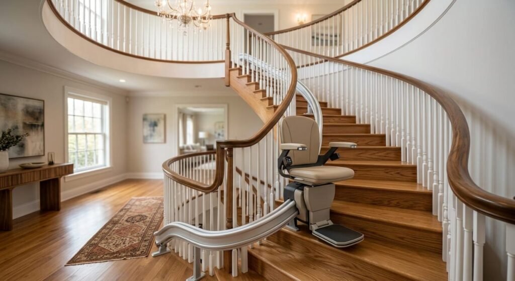 Curved Stair Lift Installation in Clackamas: The Smart Residential Elevator Alternative